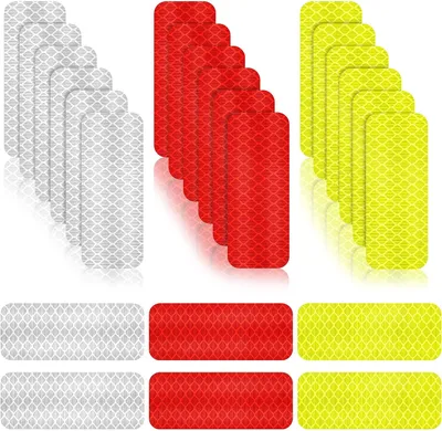 Produktbild von 24 reflektierende Warnaufkleber, 3 x 8 cm, für Fahrzeuge