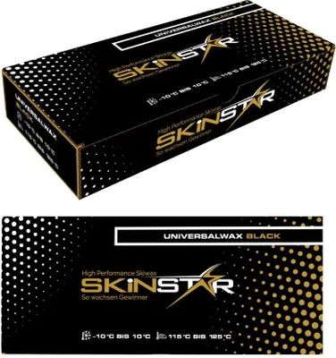 Obrázok produktu pre SKINSTAR Universal Wachs BLACK EDITION Nordic Alpin Skiwax All IN ONE Wax 250g