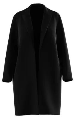 Productafbeelding van PIECES Damen blazer, model Pcnula Ls, kleur zwart, maat 48, verkrijgbaar in grote maten