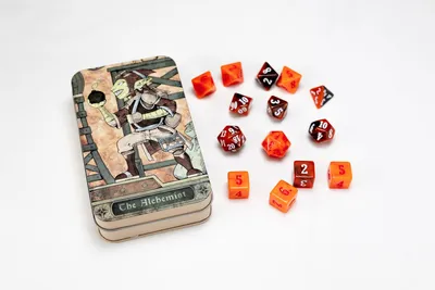 Immagine prodotto di Zestaw Kości RPG dla Alchemików - 14 Polyhedral Kości klasycznych