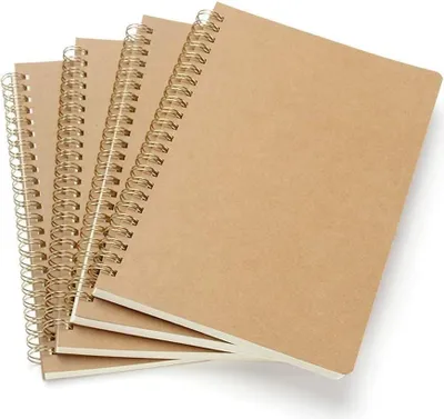 Produktbild von Notizbuch-Set - Kraft Softcover - 4 Stück - 160 leere Seiten