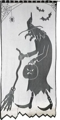 Obrázek produktu pro Halloweenská dekorace 210 x 100 cm černá čarodějnice