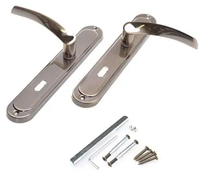 Produktbild von Aqbau Türdrückerset Langschild Patina Türdrücker Türklinke Türgriffe Türbeschlag RO (BB Buntbart)