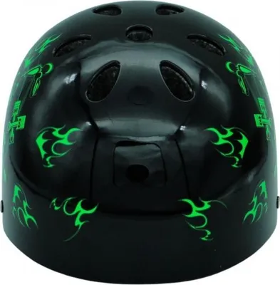 Image de Casque Crâne noir-vert - taille M