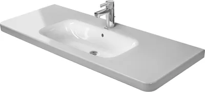 Produktbild von Duravit Möbelwaschtisch DURASTYLE mit Überlauf, Hahnlochbank, 1200 x 480 mm, 1 Hahnloch weiß