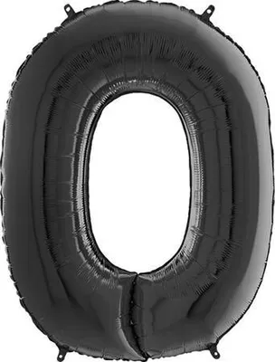 Obrázek produktu pro Nafukovací balónek číslo 0 černý 66cm