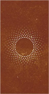 Image de vidaXL Décoration murale de jardin 105x55 cm acier corten design soleil