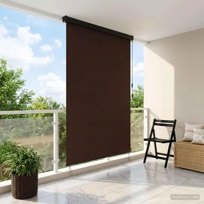 Immagine prodotto di Maison Exclusive - Tenda a rullo marrone 60 x 250 cm in tessuto e alluminio