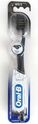 Image de 12x Oral-B Brosse à dents blanchissante Moyenne Nettoyeur charbon main Hygiène buccale