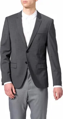 Produktbild von Hugo Boss Sakko Artim204X Grau extra schlanke Passform superflexibler Schurwoll-Stoff Einreiher