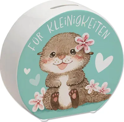 Produktbild von Baby Otter Spardose mit Spruch Für Kleinigkeiten