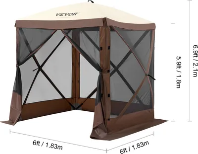 Obrázek produktu pro VEVOR zahradní stan skládací altán párty stan pop-up stan 4 osoby 1,83x1,83x2,1m