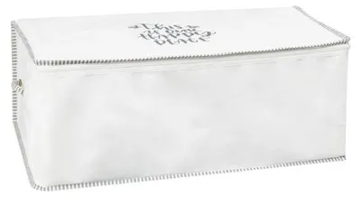 Image de Panier de rangement en polypropylène blanc - L 52 × P 28 × H 22 cm