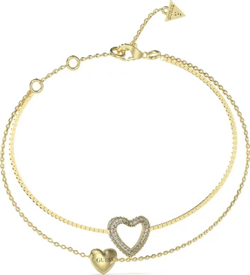 Produktbild von Damen Silber Guess Zirkonia Herz Armband