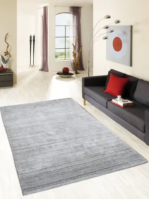 Produktbild von Teppich TALIN | Farbe: Hellgrau; Größe: 170 x 240 cm | strapazierfähig und leicht zu reinigen | Wohnzimmer | Schlafzimmer