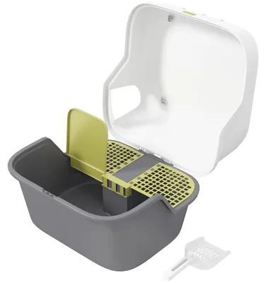 Produktbild von PawHut Katzentoilette mit Deckel, Katzenklo mit Sieb, Schaufel Kunststoff