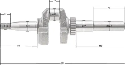 Obrázek produktu pro Klikový hřídel B&S Series 600 Quantum ORIGINÁLNÍ DÍL