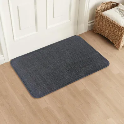 Immagine prodotto di Tappetino per interni, 40 x 60 cm, grigio scuro, lavabile, antiscivolo, ideale per raccogliere lo sporco