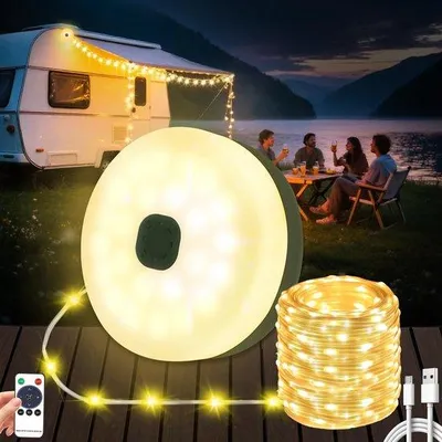 Immagine prodotto di Azomor Scopri la versatilità di questa ghirlanda luminosa a LED portatile e ricaricabile
