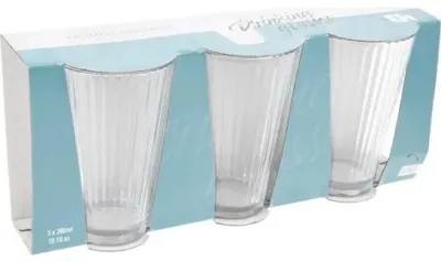 Produktbild von Drei hohe Gläser 270 ml - dickes, transparentes Glas