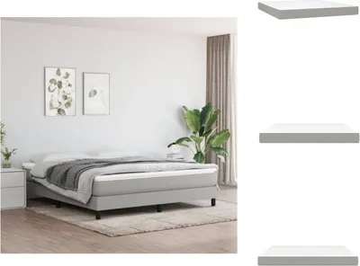 Produktbild von vidaXL Taschenfederkernmatratze Hellgrau 160x200x20 cm Stoff -  Matratzen