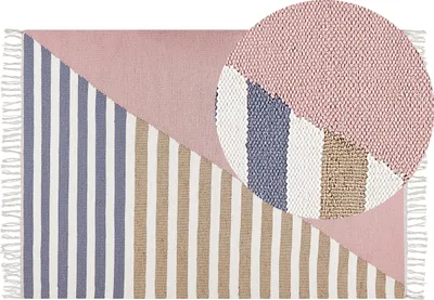 Obrázok produktu pre BELIANI Koberec viacfarebný vlna juta 160 x 230 cm ručne tkaný so strapcami moderný dizajn