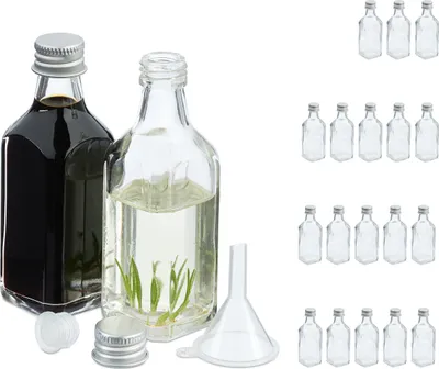 Produktbild von relaxdays Małe butelki w zestawie 50 ml