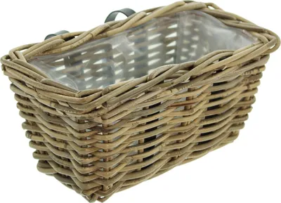 Produktbild von Balkonpflanzer Rattan klein Blumenkasten Pflanzkorb Pflanzschale Blumentopf
