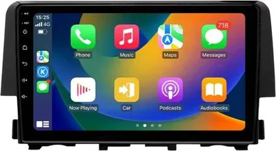 Produktbild von Autoradio mit Bluetooth und CarPlay für Honda Civic der 10. Generation (2016–2018) – Kompatibel mit Apple und Android – Stereoanlage – Navigationssystem – 2 GB RAM, 64 GB Speicher