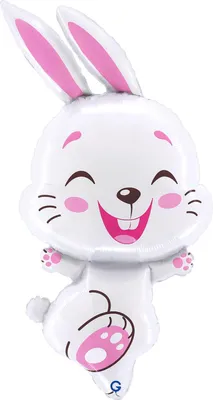 Image de Ballon en aluminium en forme de lapin, 36 pouces | 91 cm