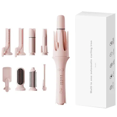 Produktbild von AIORBER Automatischer Lockenstab mit austauschbaren 28/32/40mm Aufsätzen, 3 Temperaturstufen, Ionentechnologie & Anti-Verbrühung – Rosé