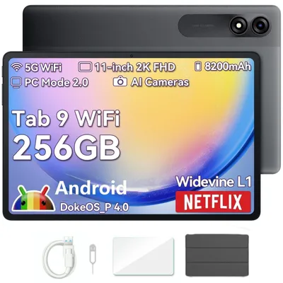 Produktbild von Blackview Tab9WiFi Android 14 Tablet FHD+ 11 Zoll großes display, 18GB+256GB(2TB) Octa-Core T606 Widevine L1 Gaming Tablet 13MP+5MP,8200mAh,AI-Kamera
