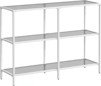 Produktbild von VASAGLE Konsolentisch, Regal, 3 Ablagen aus gehärtetem Glas, Flurtisch, 30 x 100 x 73 cm, Metallrahmen, Modern für Flur, Wohnzimmer, Schlafzimmer