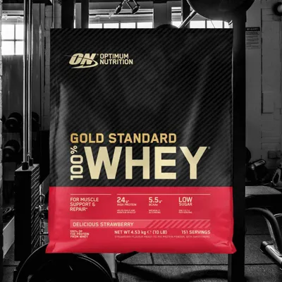 Produktbild von 100% Whey Gold Standard (10lbs) Delicious Strawberry