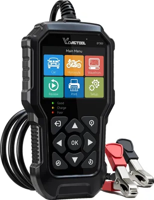 Zdjęcie produktu dla Tester akumulatorów, kompatybilność 6V/12V, narzędzie do szybkiej diagnostyki, BT300