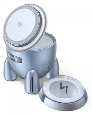Productafbeelding van Draadloze oplader UGREEN W713, 2-in-1, Qi2, 25W, 15W, voor smartphones, blauw