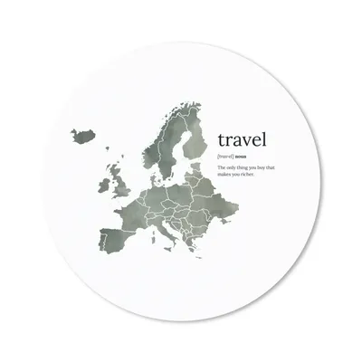 Produktbild von MuchoWow® Mauspad Mousepad Europa-Karte - Aquarell - Zitate 40x40 cm - Mousepads - Maus Mat - Pad - Mausunterlage - Schreibtisch Accessoires