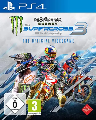 Produktbild von GAME Monster Energy Supercross 3, PS4, PlayStation 4, Multiplayer-Modus, RP (Rating Pending)