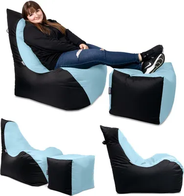 Produktbild von BuBiBag Flashbag Lounge Sessel Sitzkissen 75Tx60Bx85H cm Hellblau
