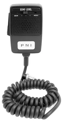 Image de Microphone PNI Echo, 4 broches, pour radio CB, couleur noire