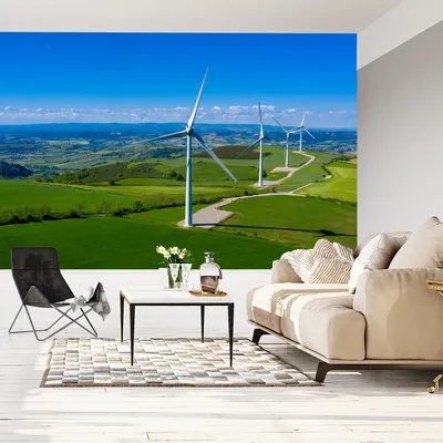 Produktbild von Muralo XXL Vlies FOTOTAPETE WINDKRAFTANLAGE Landschaft 3D Effekt (B) 135 cm x (H) 90 cm Tapete Wandtapete WOHNZIMMER SCHLAFZIMMER 4597