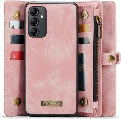 Produktbild von Samsung Galaxy A14 Hülle - CaseMe 008 2-in-1 Klapphülle & Back Cover mit Brieftasche - Pink