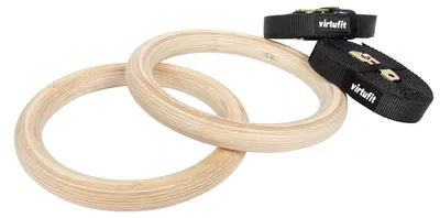 Produktbild von VirtuFit Holz-Gymnastikringe mit verstellbaren Straps 460 cm