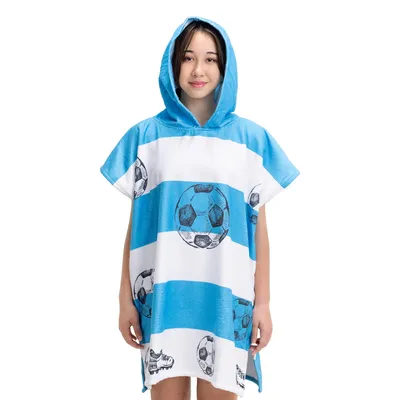 Produktbild von HOMELEVEL Kinder und Baby Badeponcho - Poncho Handtuch für Strand Schwimmbad - Surfponcho mit Kapuze - Bademantel für Babys Jungen und Mädchen -