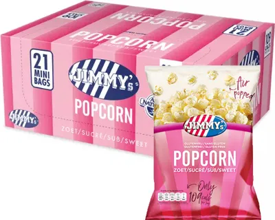 Obrázok produktu pre Jimmy's - Popcorn Sweet - 21 mini vrecúšok