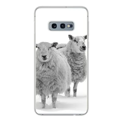 Produktbild von MuchoWow® Handyhülle Schutzhülle Hülle für Samsung Galaxy S10e Schafe - Schnee - Weiß Silikon Softcase Handy Hülle - Handy