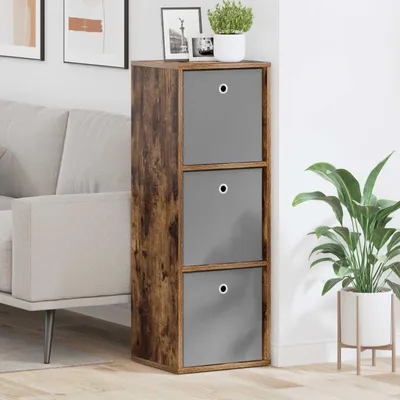 Imagen del producto de Mueble aparador con cajones, roble ahumado, 35 x 32 x 99,5 cm (vidaXL)