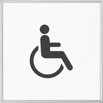 Produktbild von MADRID Silver Line Türschild 120,5 mm Piktogramm WC Barrierefrei