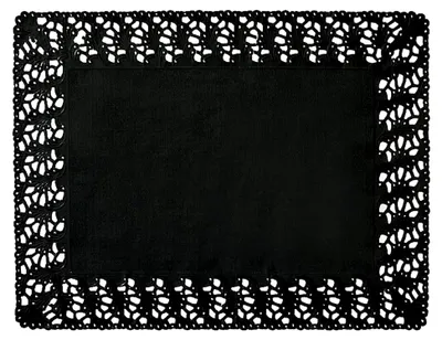 Produktbild von 240 Stück eckige Tortenspitzen 30 x 40 cm in Schwarz für Torten und Kuchen