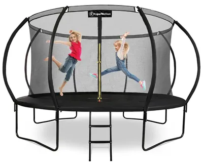 Zdjęcie produktu dla Trampolina ogrodowa - średnica 430 cm - trampolina dla dzieci - siatka ochronna - drabinka - do użytku wewnątrz i na zewnątrz - dla dzieci od 3 roku życia